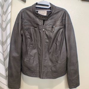 American Rag grey faux leather jacket
